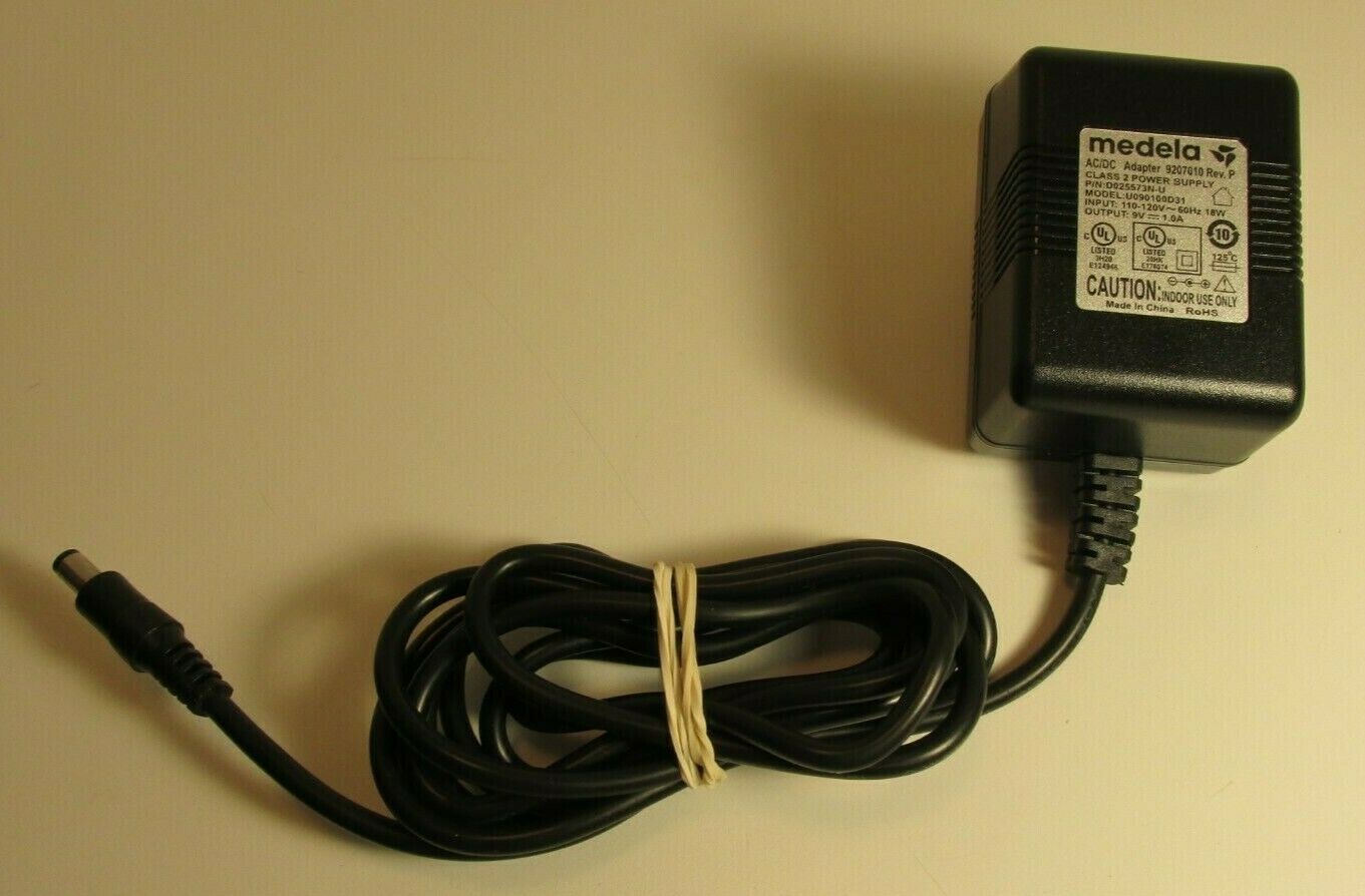 Medela U090100D31 Breast Pump Power Supply AC Adapter DC 9V 1.0A TESTED Medela U090100D31 Breast Pump Power Supply AC Adapter DC 9V 1.0A TESTED